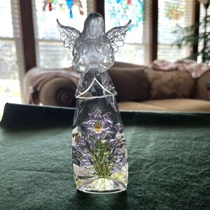 Roman Inc Praying Angel Flower Fairy Figurine Acrylic 7" Tall